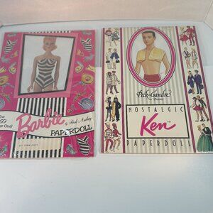 Vintage Barbie & Ken Nostalgic Paperdolls (set of 2)